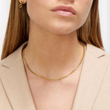 Faceted Curb Chain Necklace 18K Gold Plated · 3 mm