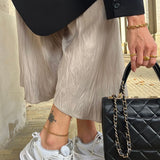 Facet Anchor Anklet, 18K Gold Plated, 4.5 mm