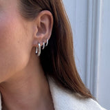 Oval Hoops, 925 Silver, 20 mm - Large