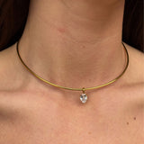 Teardrop Crystal Choker, 18K Gold Plated