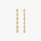 Scoria Dangler Earrings — Long 18K Gold Plated