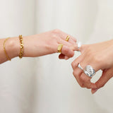 Hamret Oval Signet Ring 18K Gold Plated