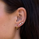 Sparkle Crystal Stud Earrings 18K Gold Plated