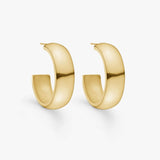 Chunky Hoop Earrings — Large 18K Gold Plated
