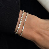 Tennis Crystal Bracelet, 18K Gold Plated, 2 mm