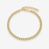 Panzer Facet Anklet, 18K Gold Plated, 5 mm