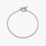 Tennis Crystal Bracelet, 925 Silver, 2 mm