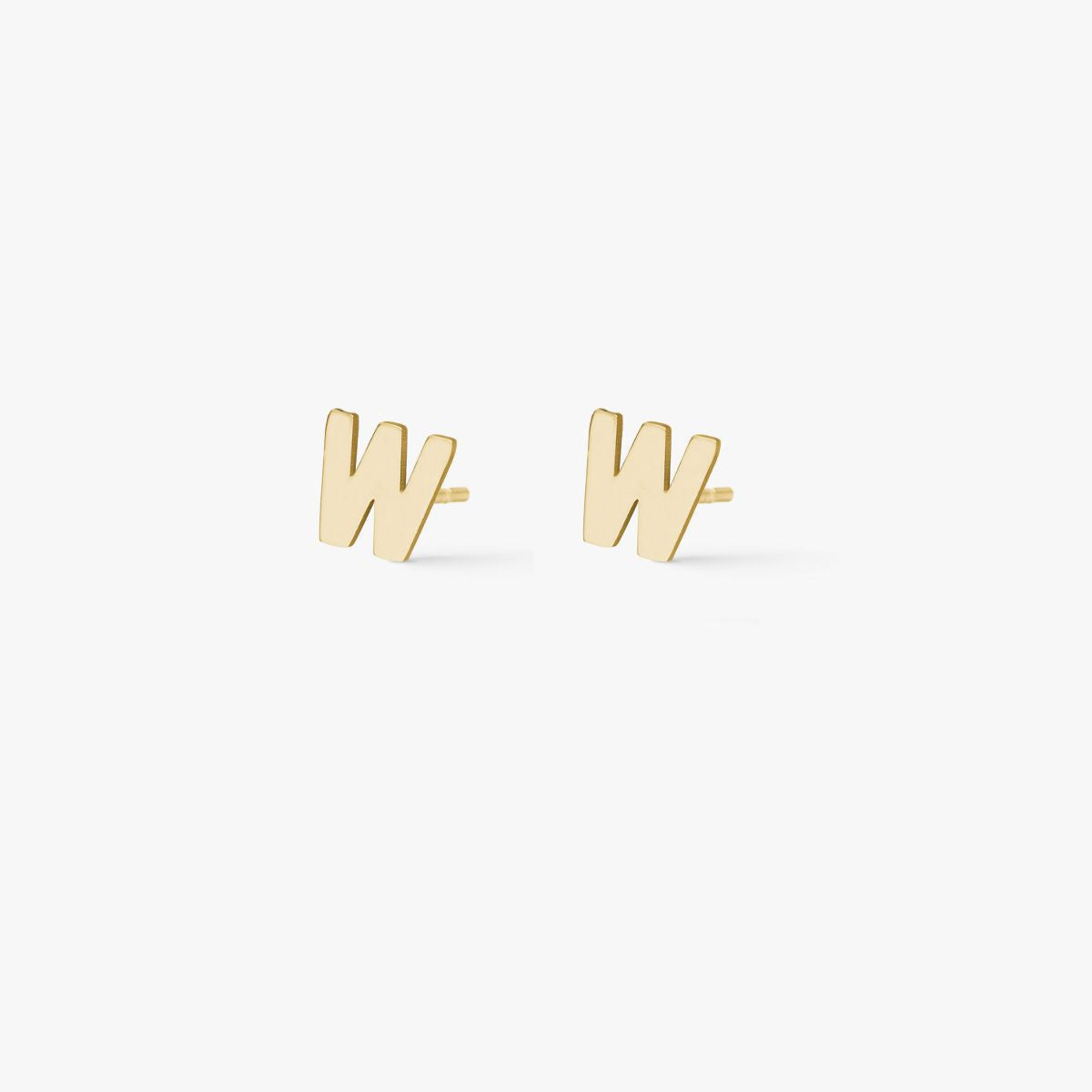 Classic Letter Stud Earrings 18K Gold Plated