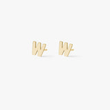 Classic Letter Stud Earrings 18K Gold Plated