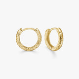 Scoria Hoop Earrings 18K Gold Plated · 12 mm