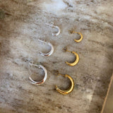 Classic Dome Hoop Earrings, 925 Silver Plated, 10 mm