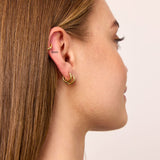Classic Creole Hoops 18K Gold Plated Helix 6 mm