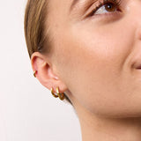 Sun Kiss Creole Hoops 18K Gold Plated 12 mm