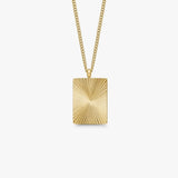 Sun Kiss Necklace 18K Gold Plated Square Large