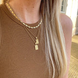 Sun Kiss Square Necklace — Small 18K Gold Plated
