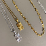 Sun Kiss Square Necklace — Small 18K Gold Plated