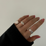 Sun Kiss Round Ring 925 Silver