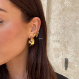 Sun Kiss Creole Hoops 18K Gold Plated 12 mm