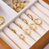 Sun Kiss Creole Hoops 18K Gold Plated 12 mm