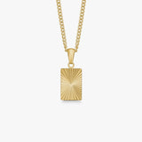 Sun Kiss Square Necklace — Small 18K Gold Plated