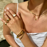 Flat Snake Bracelet 18K Gold Plated · 4 mm