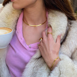 Flat Snake Bracelet 18K Gold Plated · 4 mm