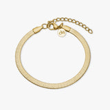 Flat Snake Bracelet 18K Gold Plated · 4 mm