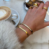 Flat Snake Bracelet 18K Gold Plated · 4 mm