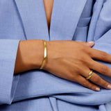 Flat Snake Bracelet 18K Gold Plated · 4 mm