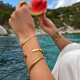 Flat Snake Bracelet 18K Gold Plated · 4 mm