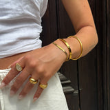 Flat Snake Bracelet 18K Gold Plated · 4 mm