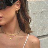 Flat Snake Chain Necklace 18K Gold Plated · 2 mm