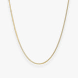 Flat Snake Chain Necklace 18K Gold Plated · 2 mm
