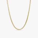 Flat Snake Chain Necklace 18K Gold Plated · 4 mm