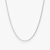 Flat Snake Chain Necklace, 925 Silver, 2 mm