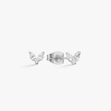 Sparkle Crystal Stud Earrings, 925 Silver