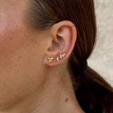 Sun Kiss Sparkle Stud Earrings, 18K Gold Plated