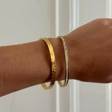 Crystal Bangle 18K Gold Plated · 4 mm