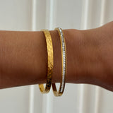 Hammered Bangle 18K Gold Plated · 5 mm