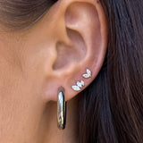 Oval Hoops, 925 Silver, 20 mm - Large