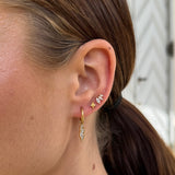 Classic Creole Hoops Crystal Rock 18K Gold Plated 10 mm