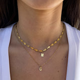 Classic Letter Necklace 18K Gold Plated