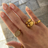 Dome Ring 18K Gold Plated