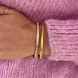 Crystal Bangle 18K Gold Plated · 4 mm