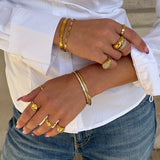 Crystal Bangle 18K Gold Plated · 4 mm