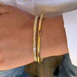 Crystal Bangle 18K Gold Plated · 4 mm
