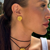 Wind Fold Earrings, 18K Gold Plated