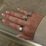 Twist Dome Ring, 925 Silver
