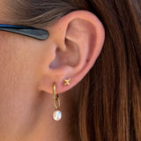 Sun Kiss Sparkle Stud Earrings, 18K Gold Plated