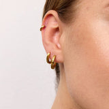 Sun Kiss Creole Hoops 18K Gold Plated 12 mm